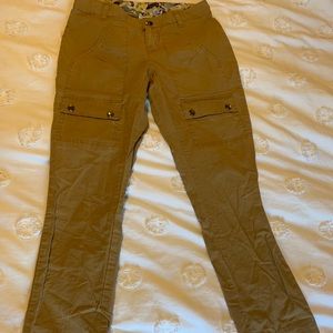 Tan Columbia utility Capri pants